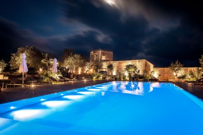 dimora balze piscina di notte